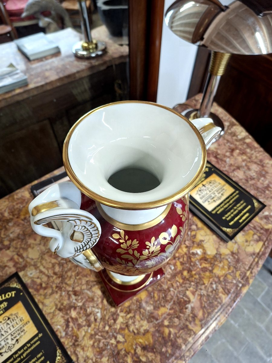 Vase en forme d'Amphore Médicis en porcelaine peint à la main -photo-5