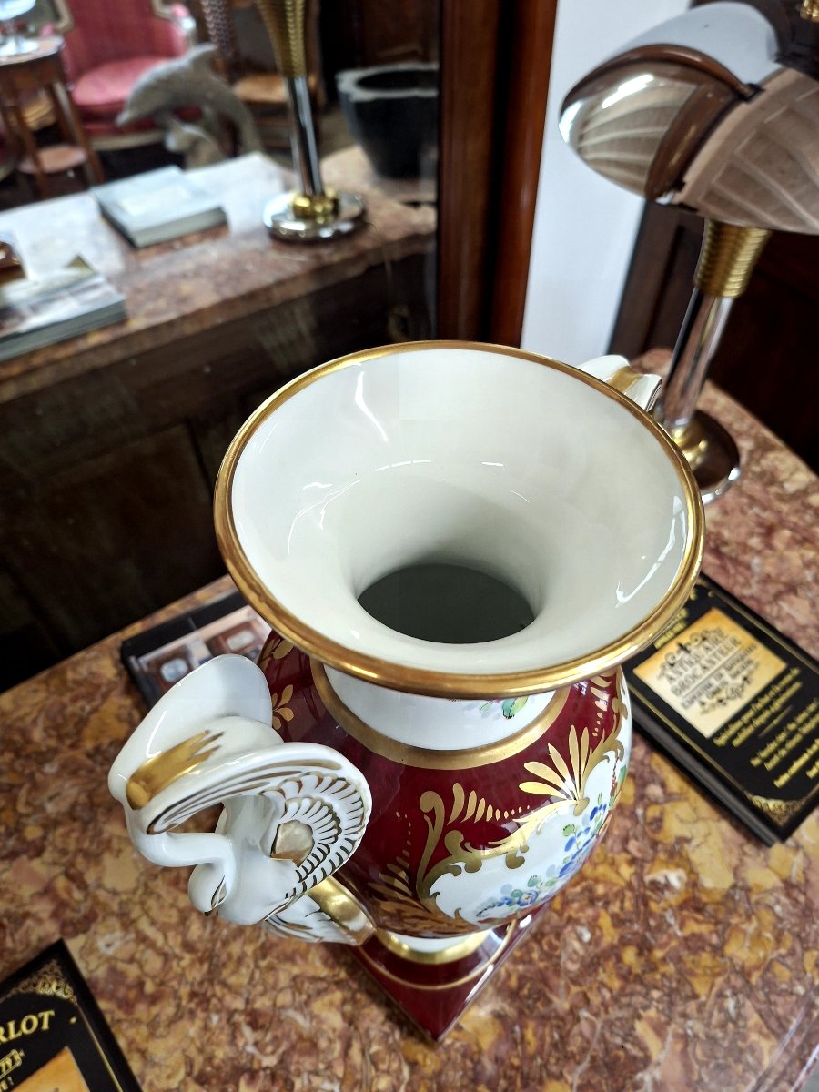 Vase en forme d'Amphore Médicis en porcelaine peint à la main -photo-8