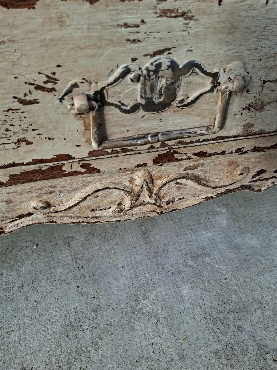 Enfilade buffet d'époque Louis XV 18éme en chêne massif patiné -photo-7