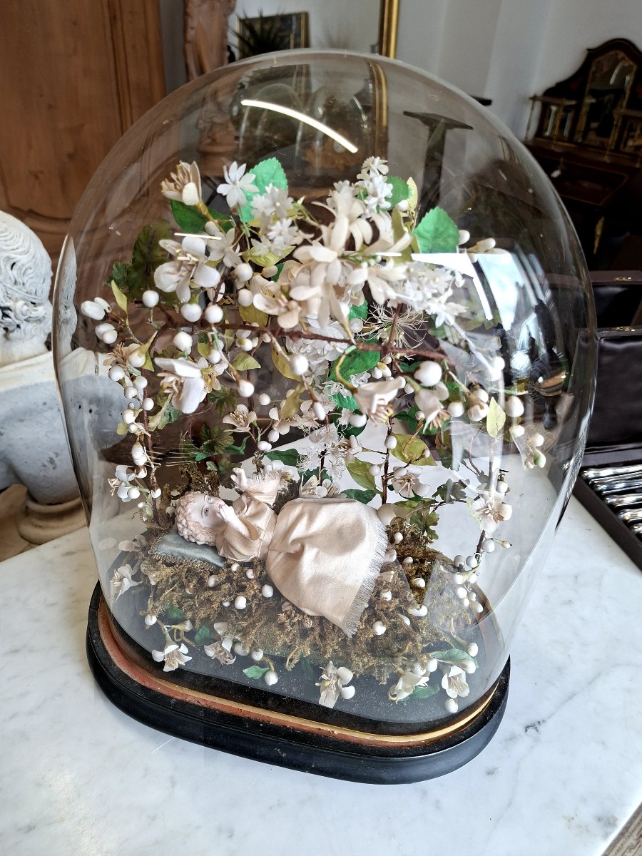 Napoleon III Period Birth Wedding Globe 19th Century-photo-3