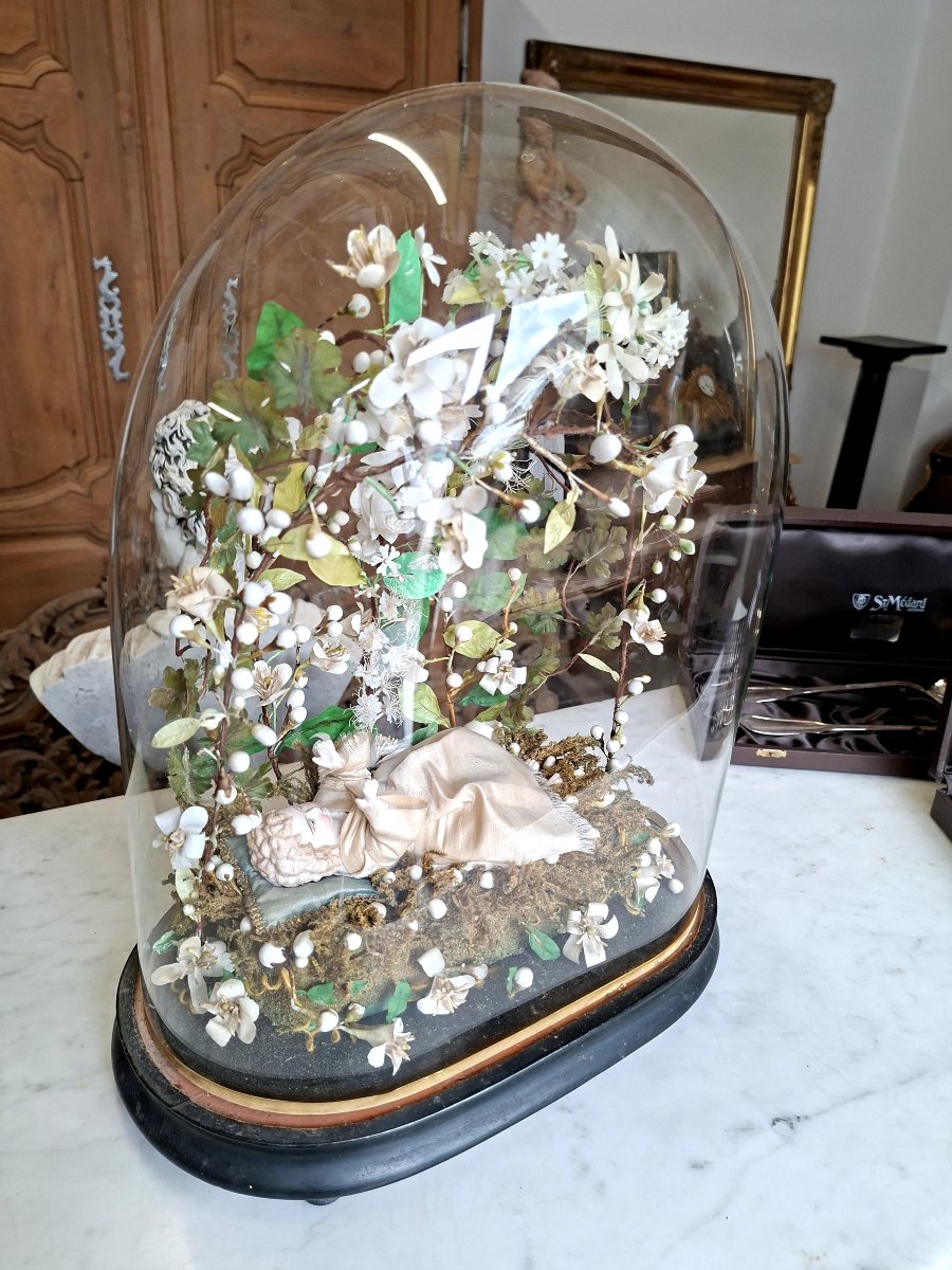 Napoleon III Period Birth Wedding Globe 19th Century-photo-3