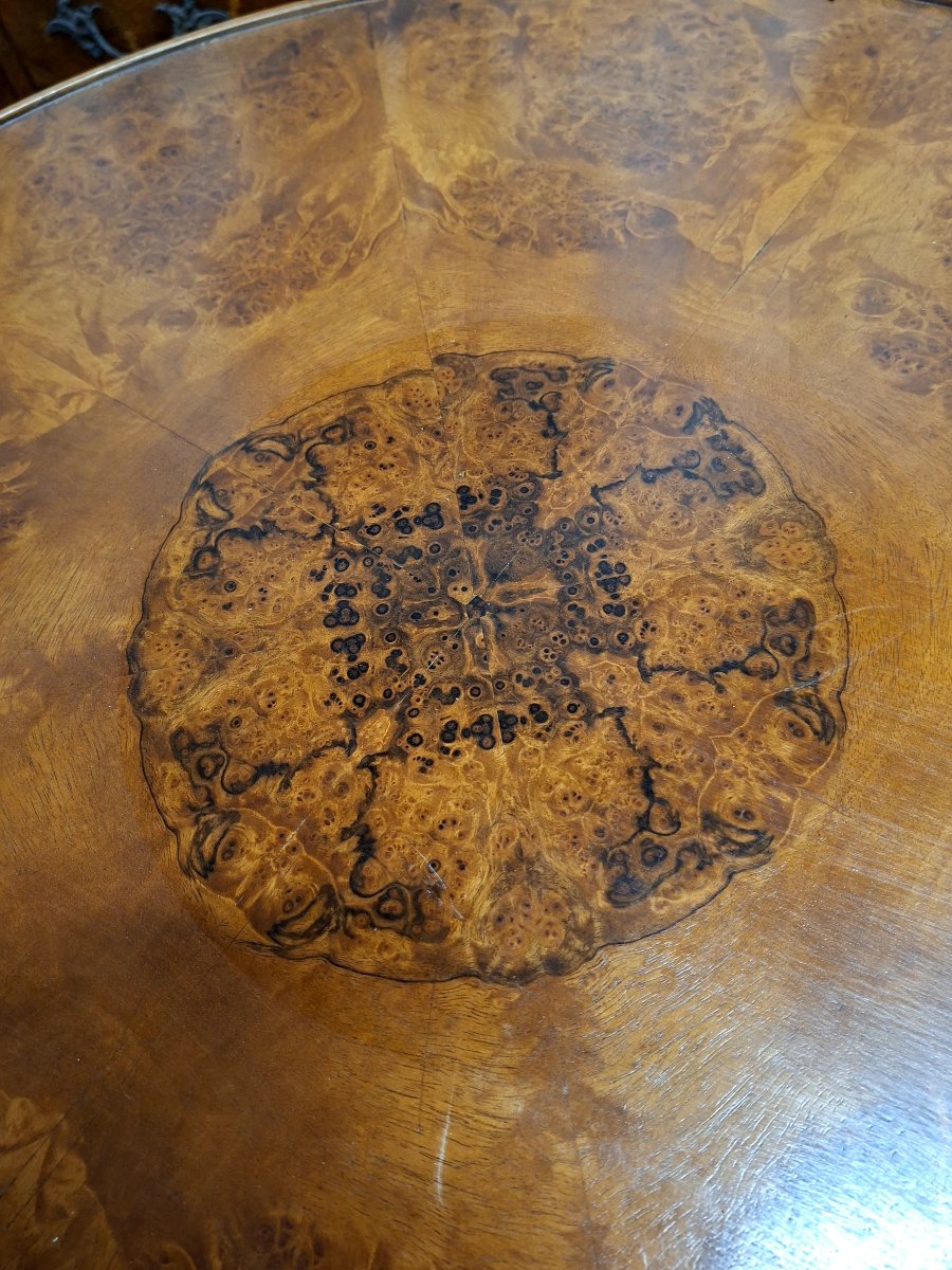 Art Deco Burr Walnut Coffee Table 1930s-photo-4