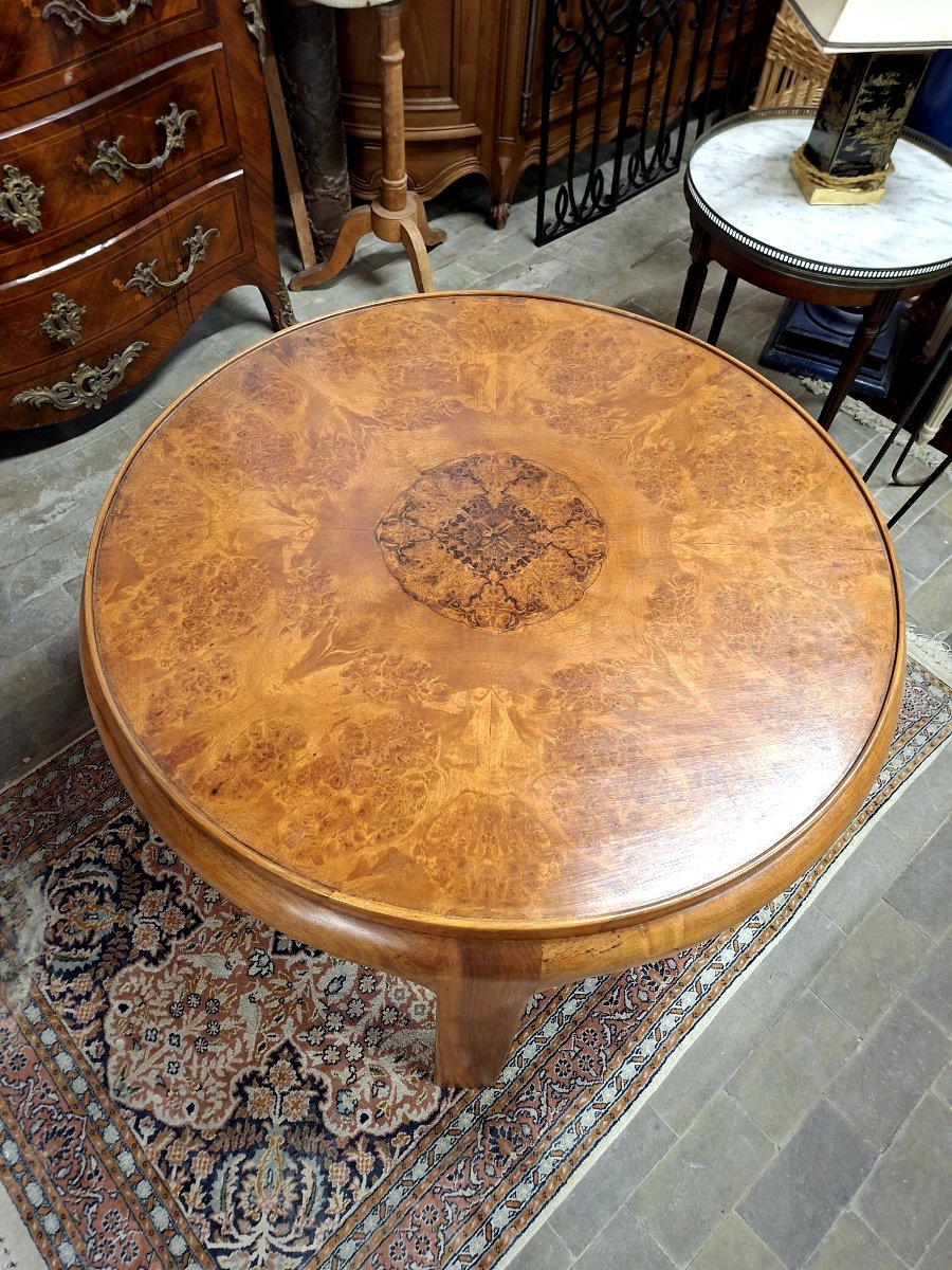 Art Deco Burr Walnut Coffee Table 1930s-photo-1