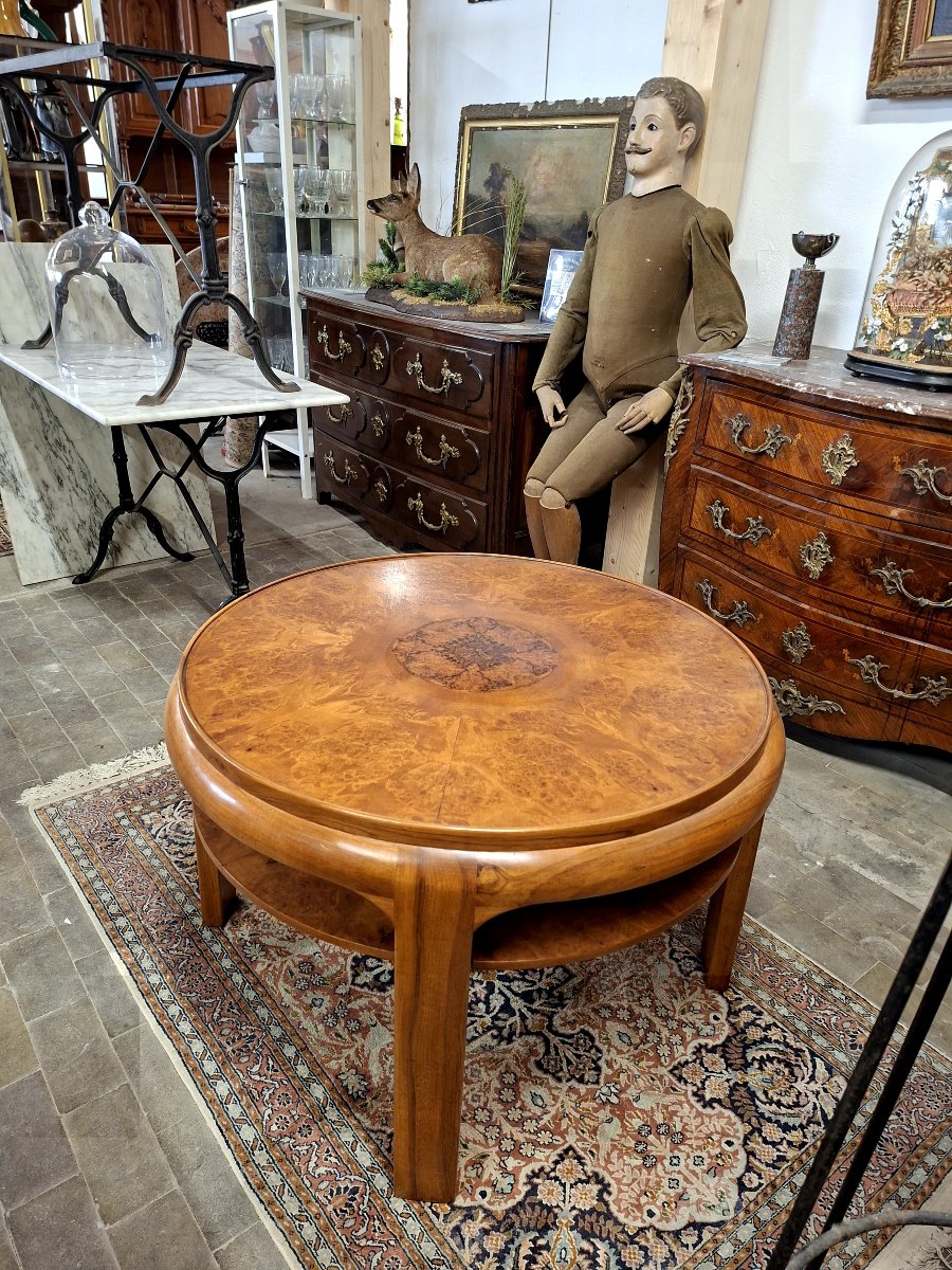 Art Deco Burr Walnut Coffee Table 1930s