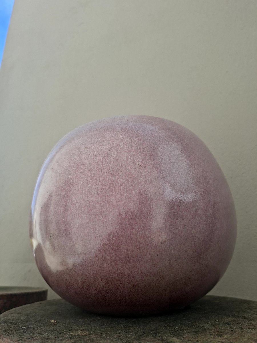 Rare Huge Ball Vase Signed Ruelland XXl-photo-4