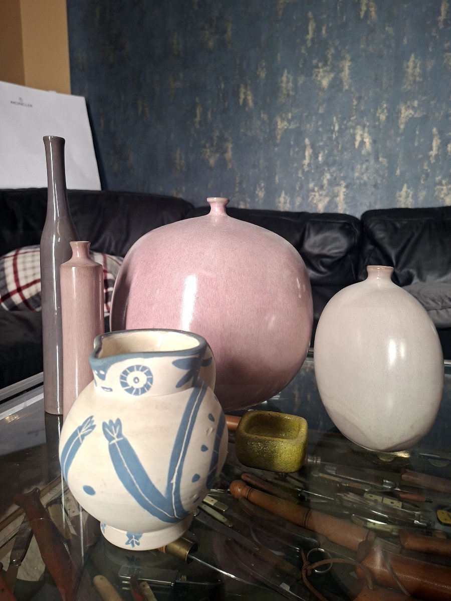 Rare Huge Ball Vase Signed Ruelland XXl-photo-8