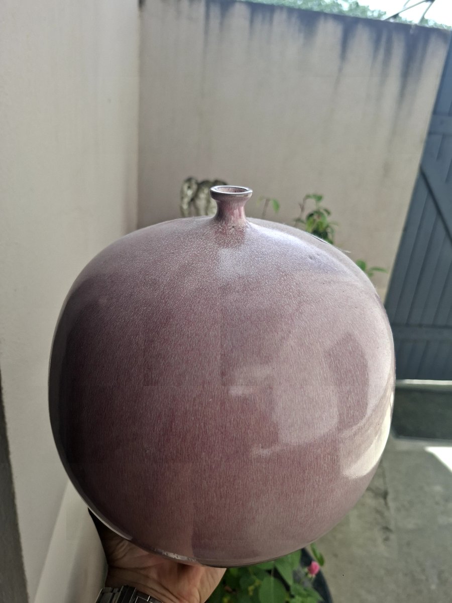 Rare Huge Ball Vase Signed Ruelland XXl