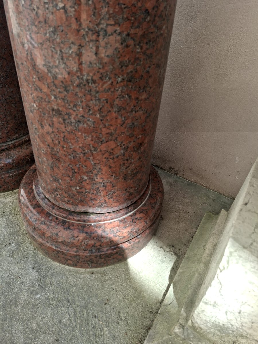 Paire de colonnes en Marbre Granit d'époque 19éme de Maison Bourgeoise -photo-2