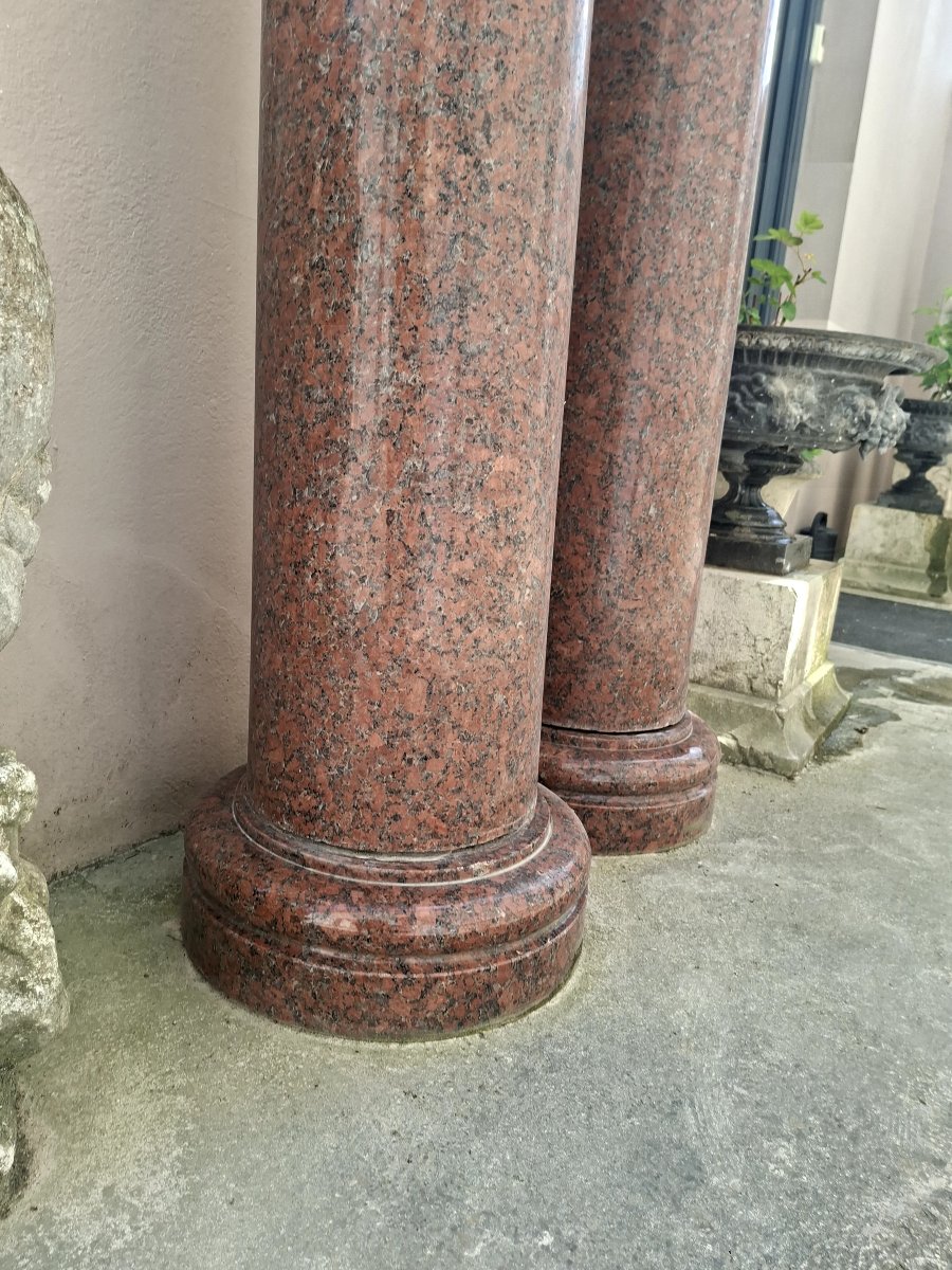 Paire de colonnes en Marbre Granit d'époque 19éme de Maison Bourgeoise -photo-3