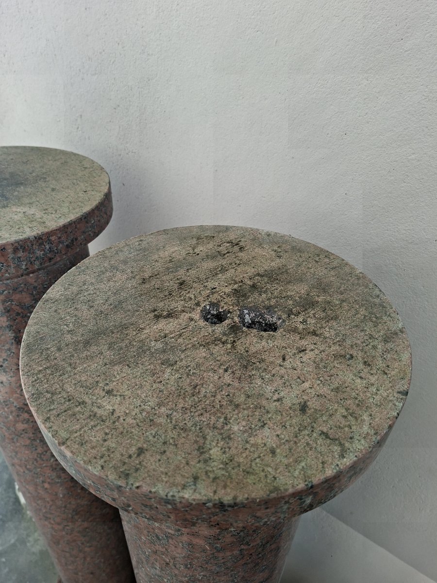 Paire de colonnes en Marbre Granit d'époque 19éme de Maison Bourgeoise -photo-6