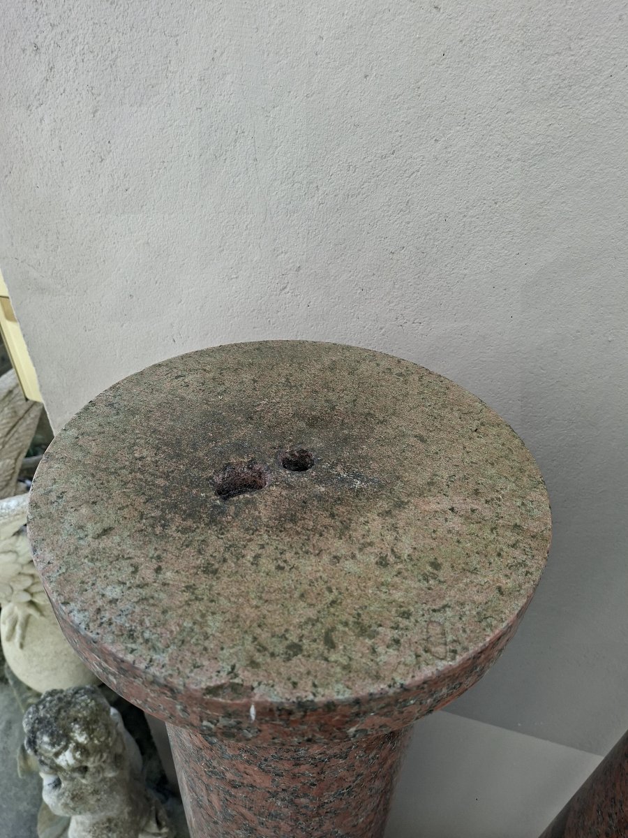 Paire de colonnes en Marbre Granit d'époque 19éme de Maison Bourgeoise -photo-7