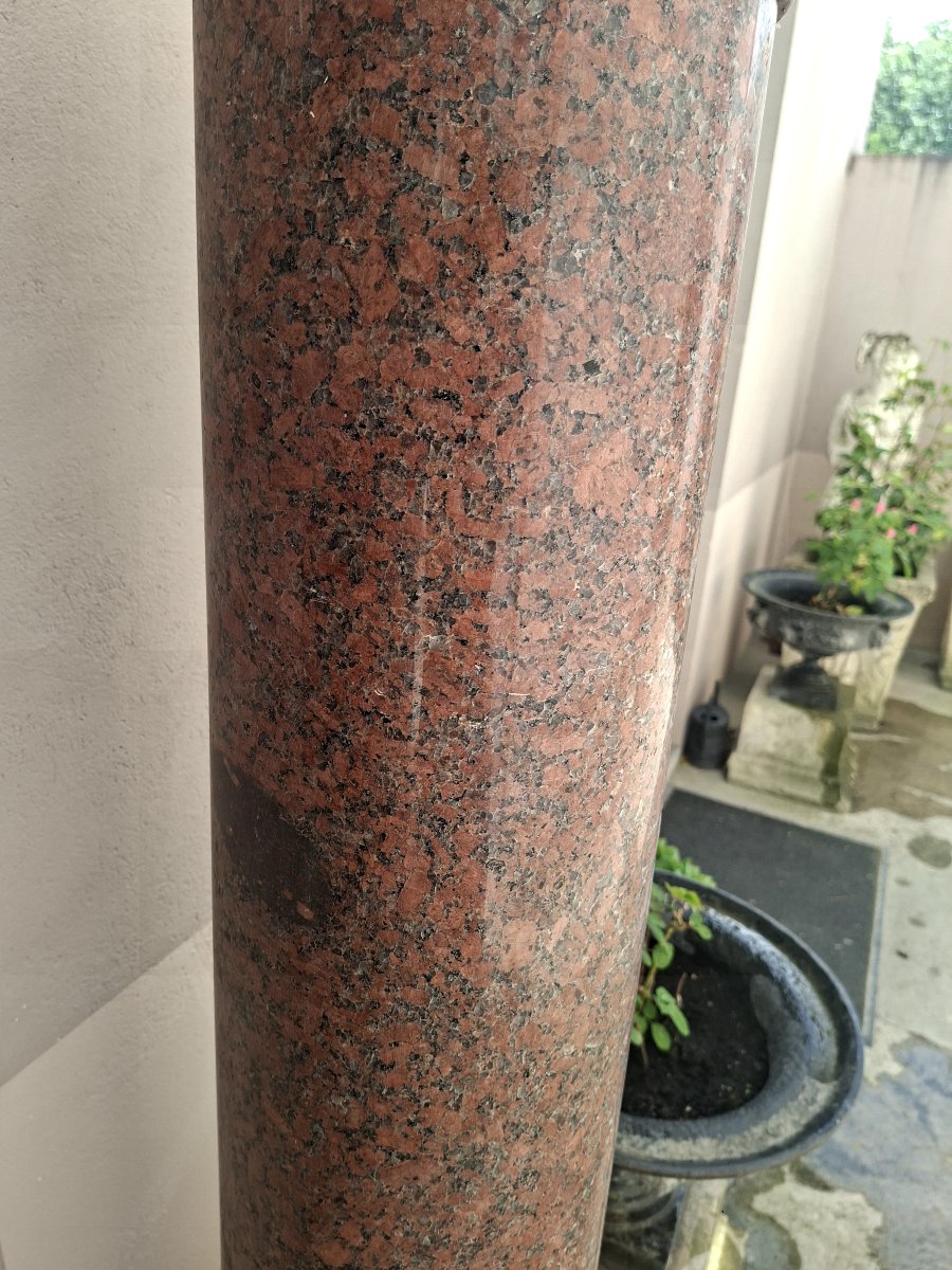Paire de colonnes en Marbre Granit d'époque 19éme de Maison Bourgeoise -photo-8