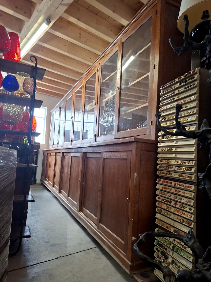 Large Bookcase Store Window Trade Furniture 1950s Period-photo-3