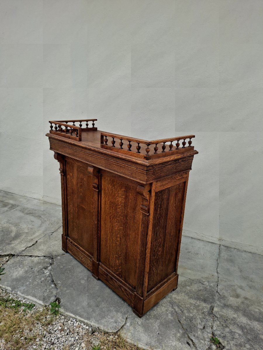 Ancien Comptoir Caisse de Magasin Commerce en chêne époque 1900