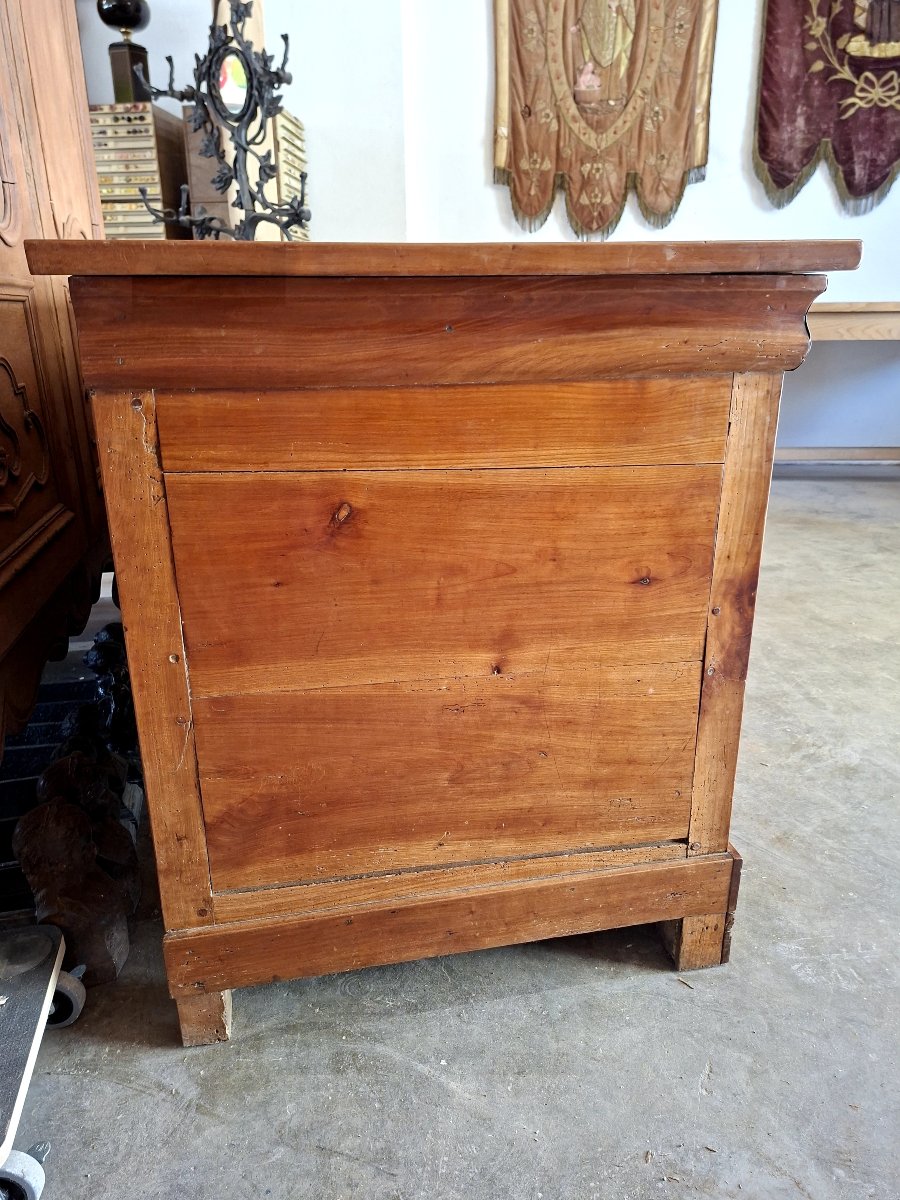 Louis Philippe 19th Century Chest Of Drawers In Solid Walnut-photo-3