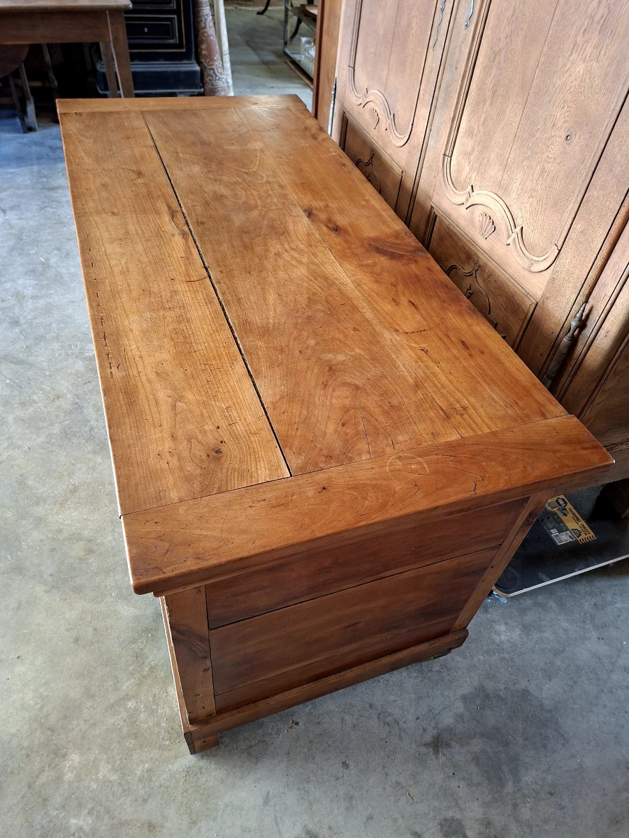 Louis Philippe 19th Century Chest Of Drawers In Solid Walnut-photo-4