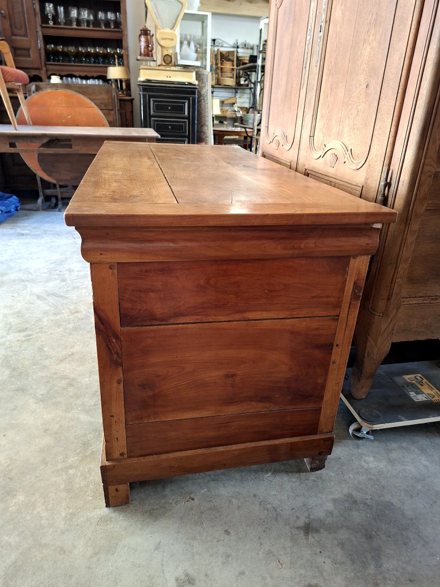 Louis Philippe 19th Century Chest Of Drawers In Solid Walnut-photo-7