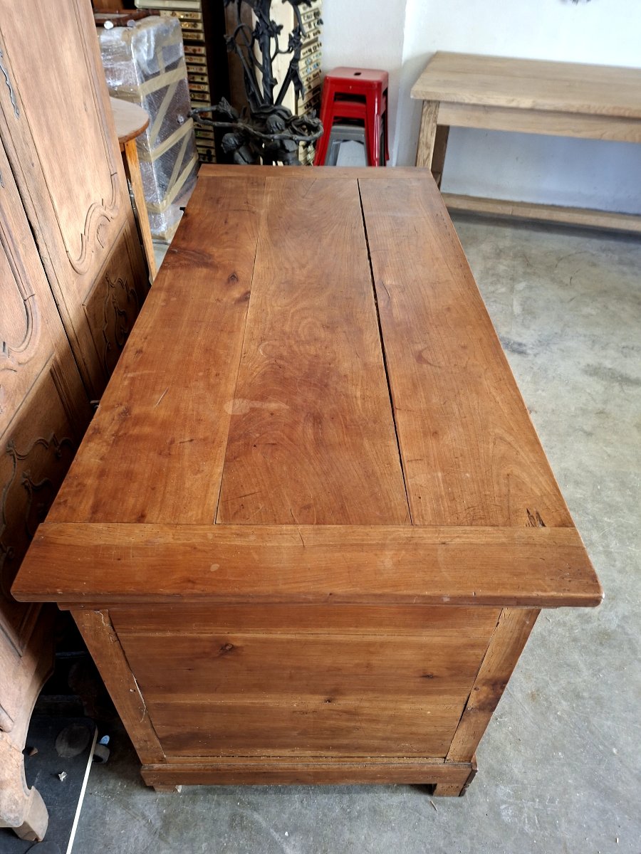 Louis Philippe 19th Century Chest Of Drawers In Solid Walnut-photo-8