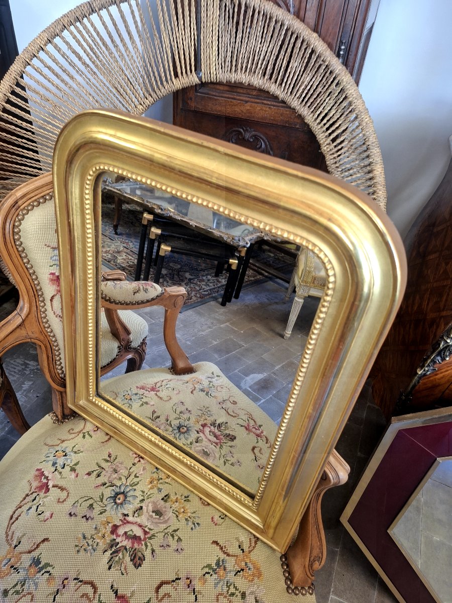 Miroir dorée Louis Philippe 19éme en parfait état -photo-3