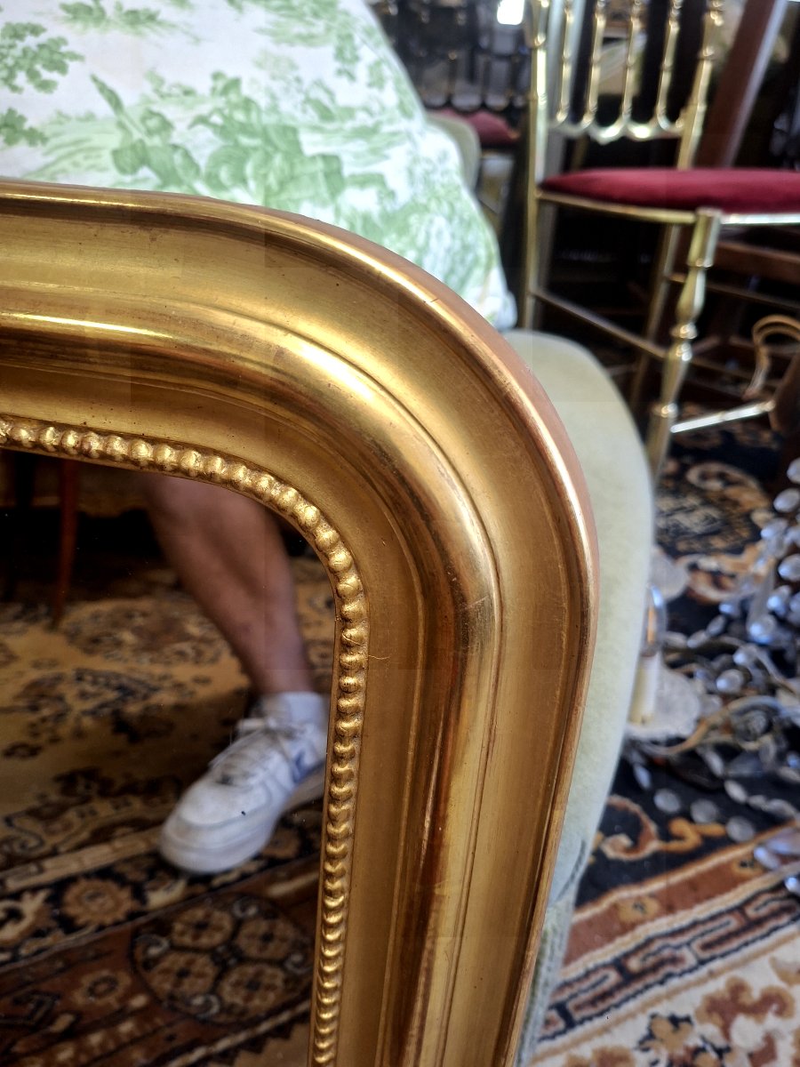 Miroir dorée Louis Philippe 19éme en parfait état -photo-2