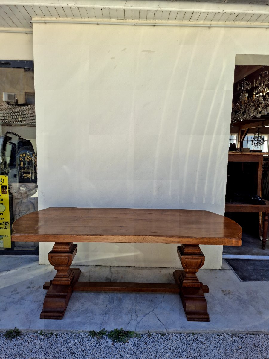 Beautiful Solid Oak Farmhouse/monastery Table -photo-2