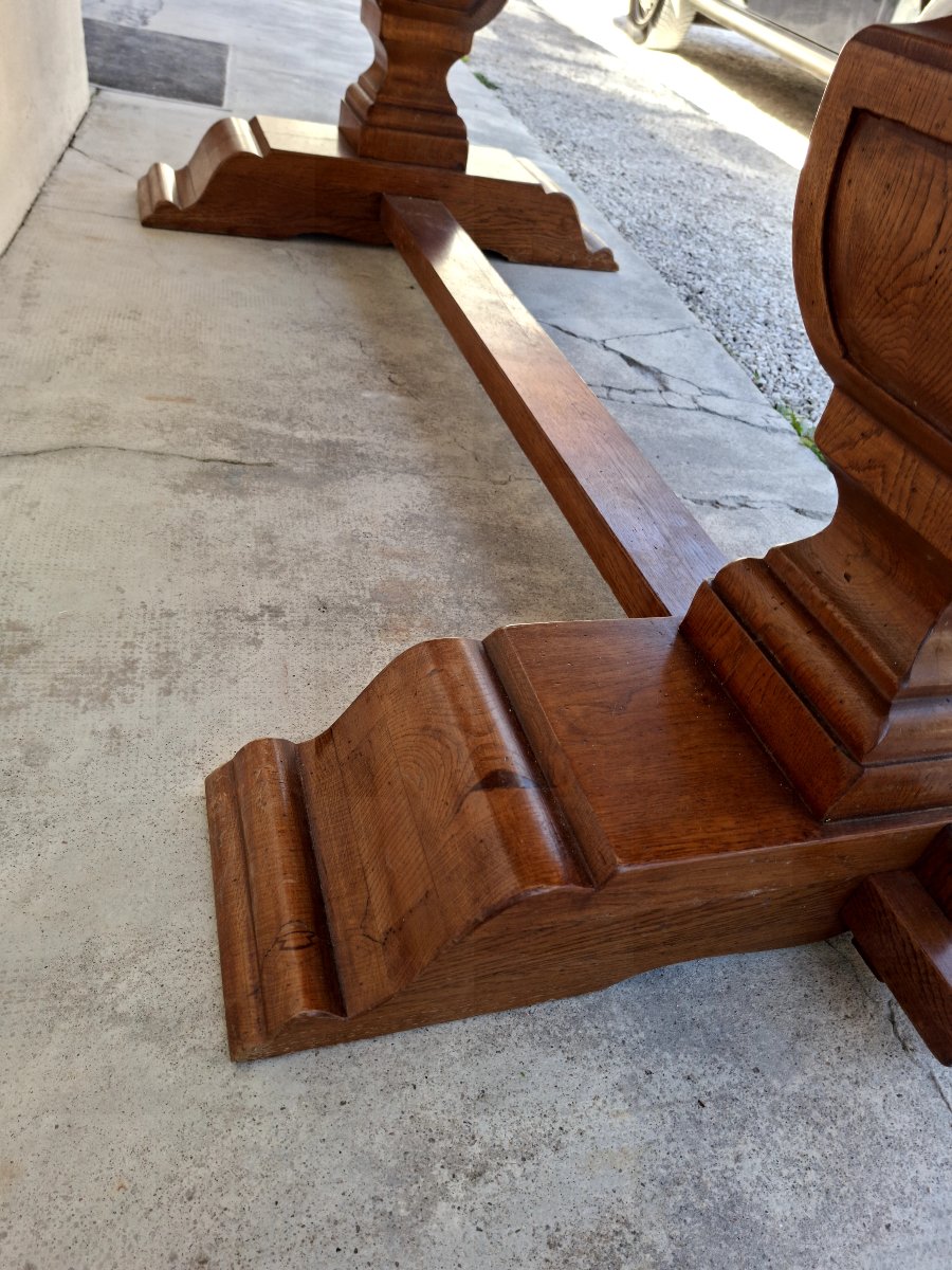 Beautiful Solid Oak Farmhouse/monastery Table -photo-1