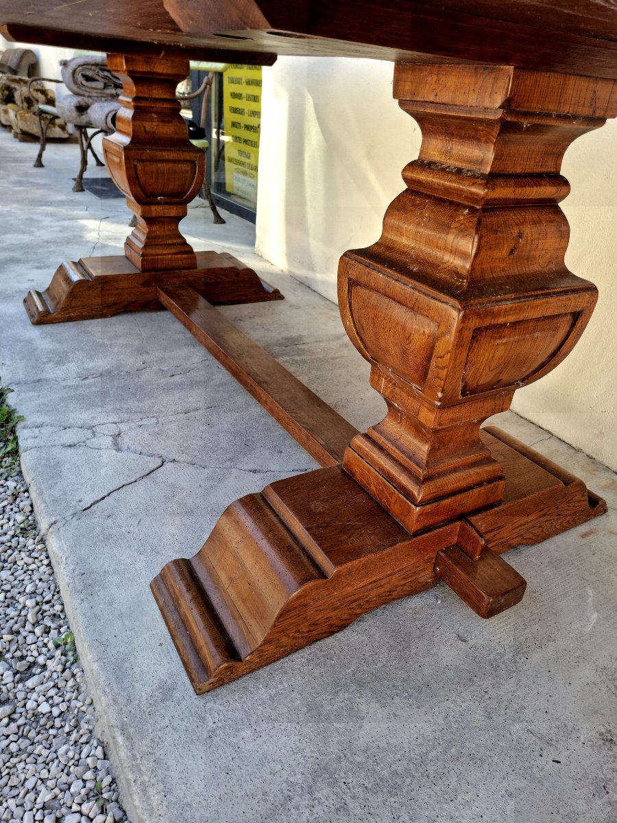 Beautiful Solid Oak Farmhouse/monastery Table -photo-2