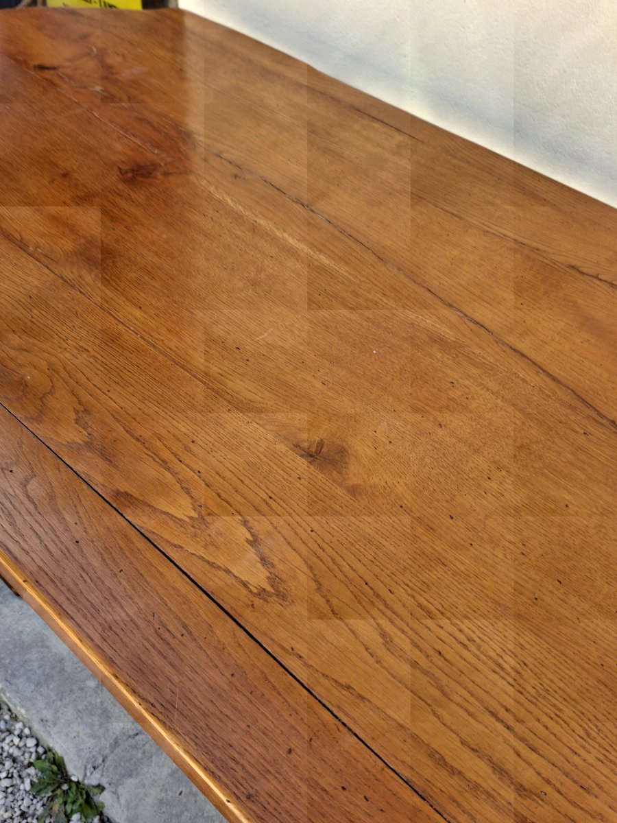 Beautiful Solid Oak Farmhouse/monastery Table -photo-4