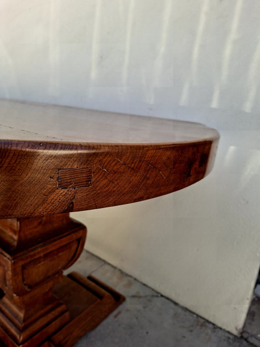 Beautiful Solid Oak Farmhouse/monastery Table -photo-5