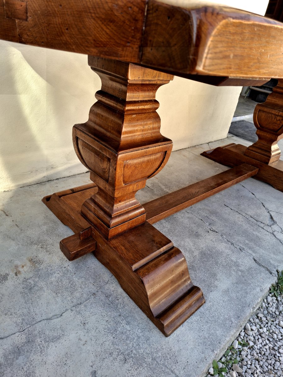 Beautiful Solid Oak Farmhouse/monastery Table -photo-6