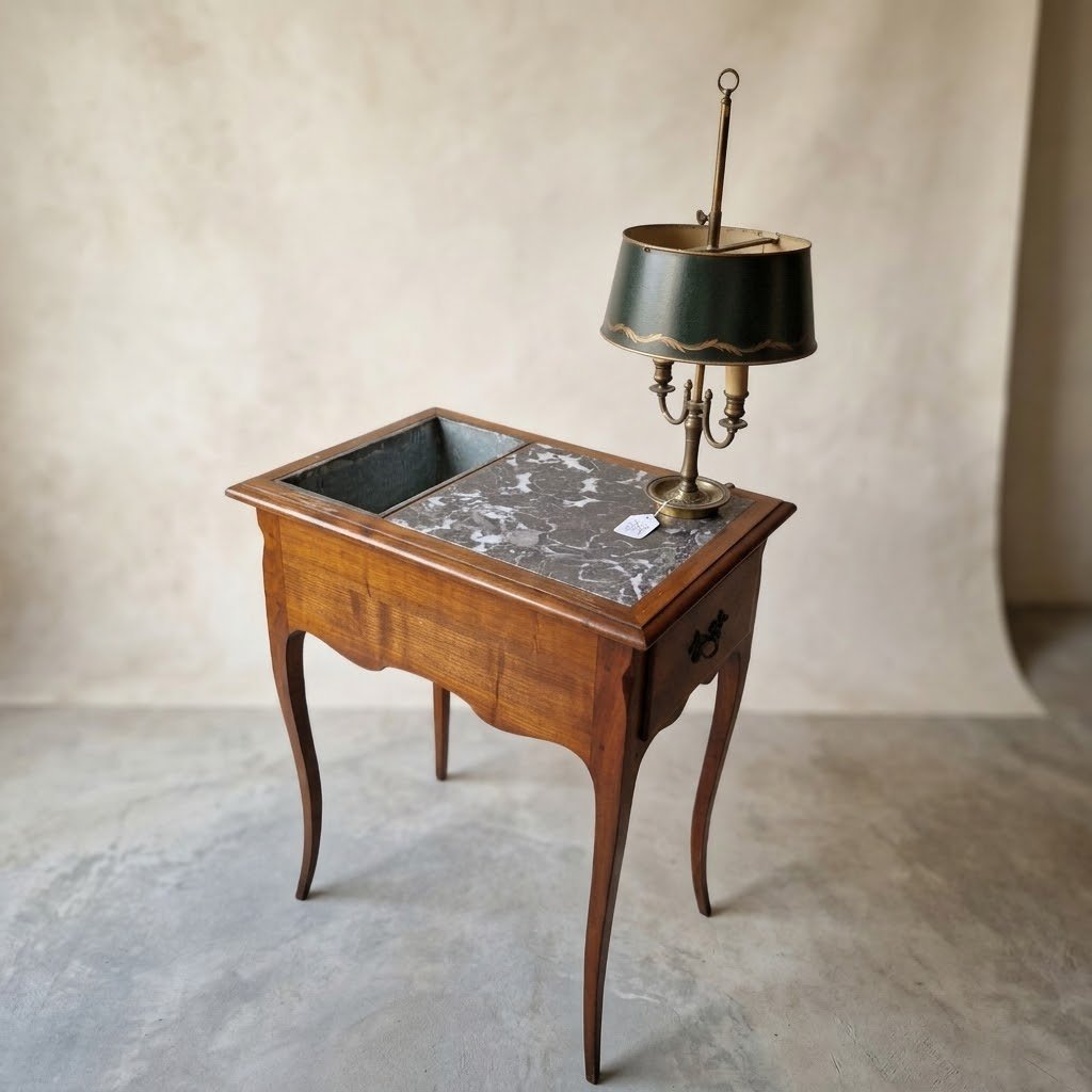 Louis XV-style Refreshment Table Made Of Cherry Wood 