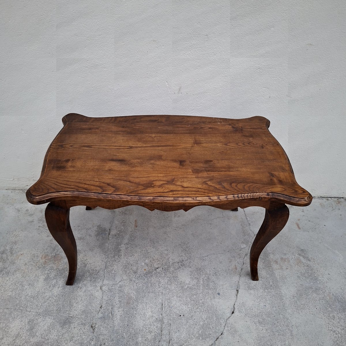 Rustic Louis XV-style Coffee Table Made Of Solid Oak -photo-2