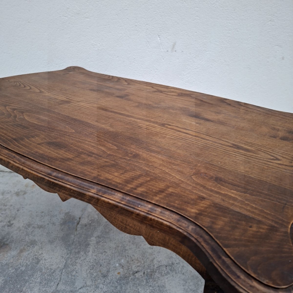 Rustic Louis XV-style Coffee Table Made Of Solid Oak -photo-4