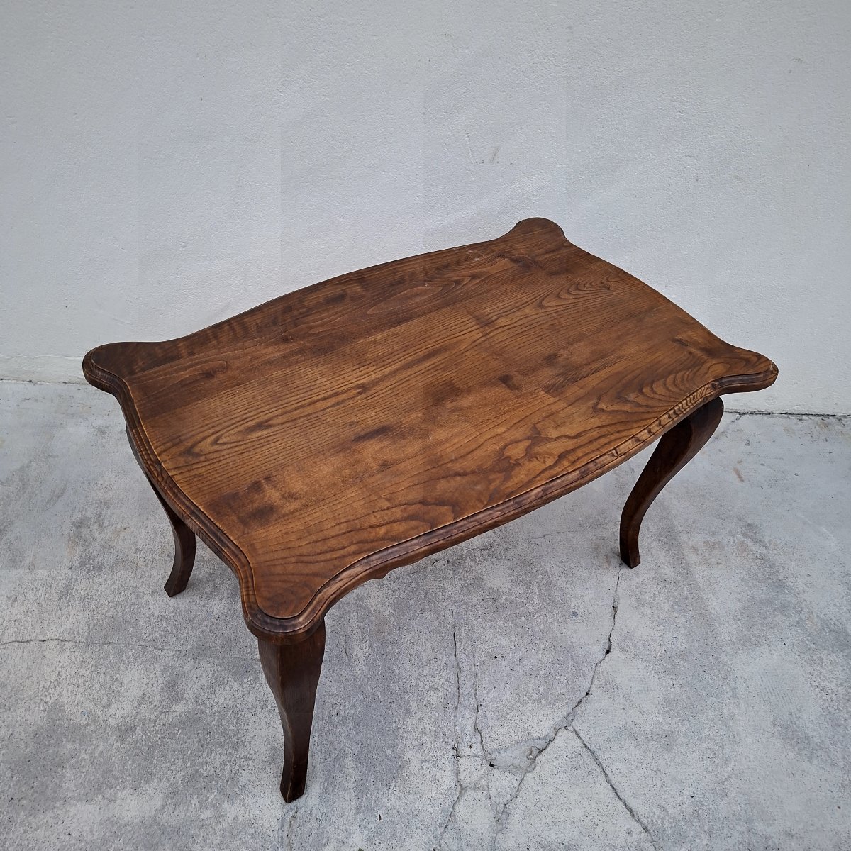 Rustic Louis XV-style Coffee Table Made Of Solid Oak -photo-2