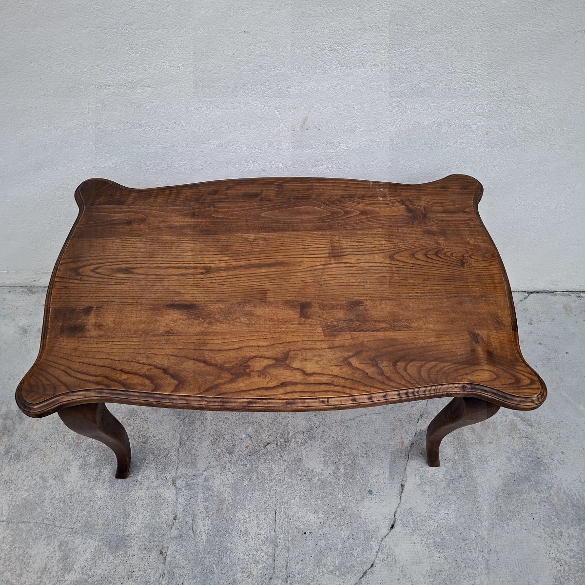 Rustic Louis XV-style Coffee Table Made Of Solid Oak -photo-3