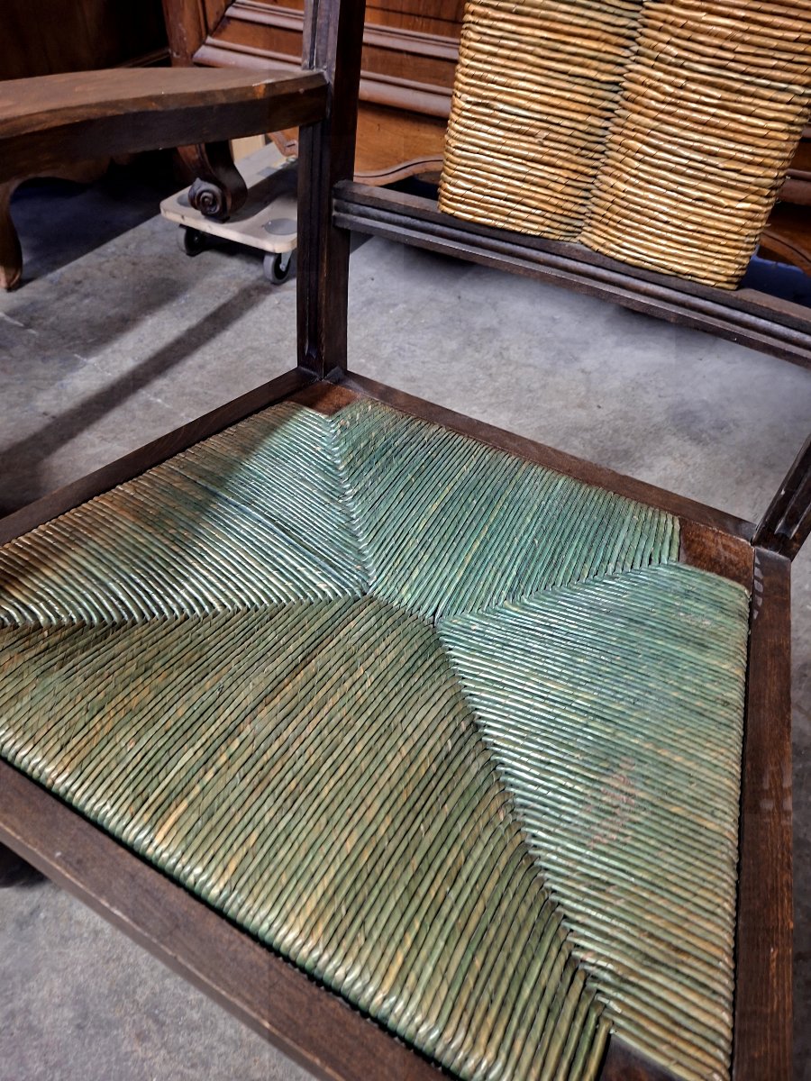 Pair Of Brutalist Armchairs Made Of Rustic Turned Wood, 1950s -photo-3