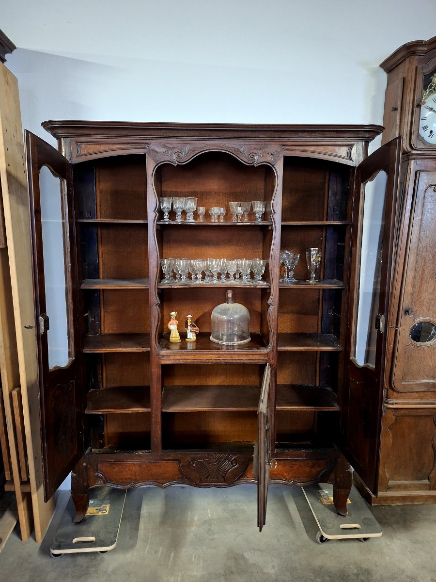 Buffet Vitrine bibliothèque style Louis XV -photo-1