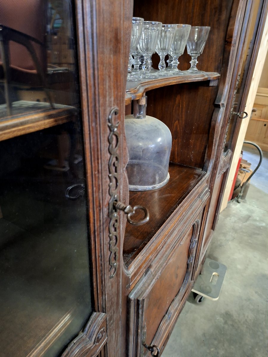 Buffet Vitrine bibliothèque style Louis XV -photo-6