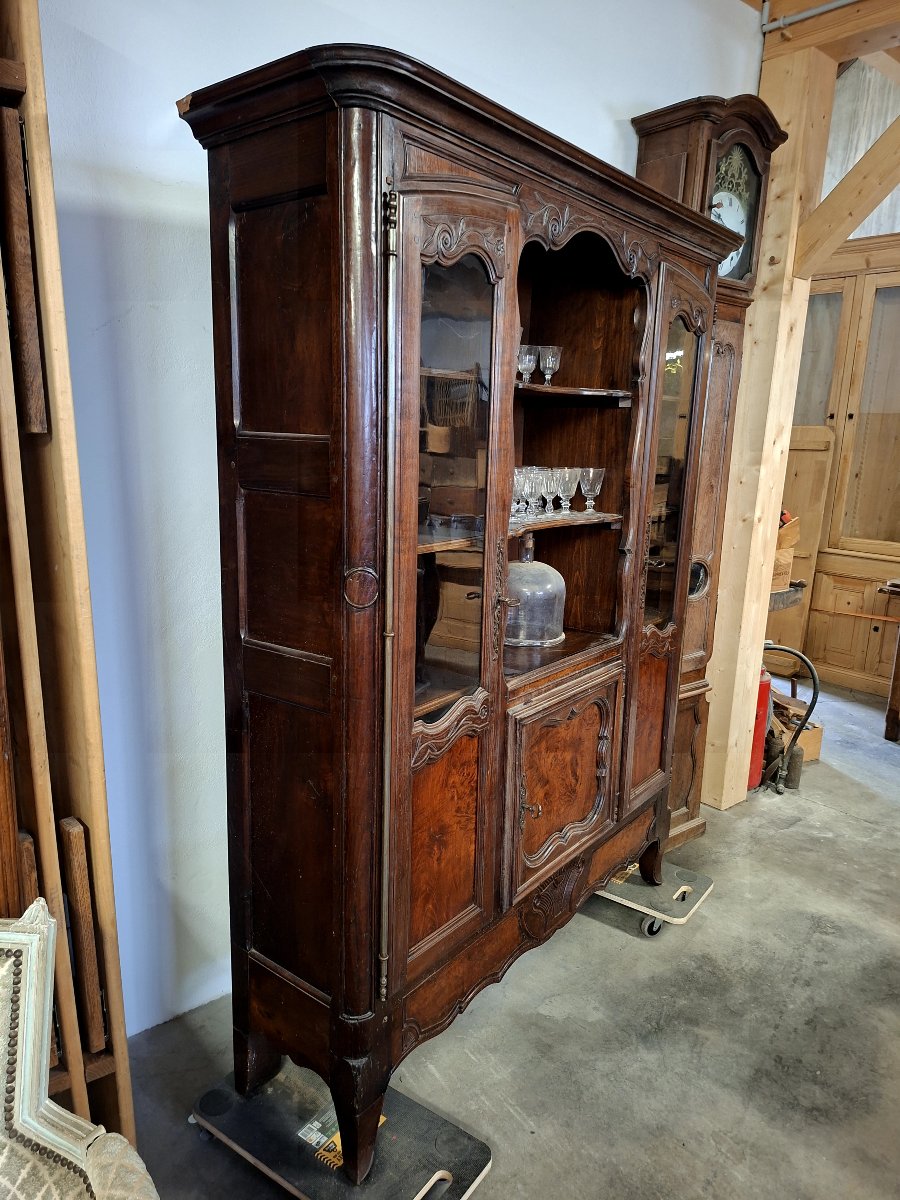 Buffet Vitrine bibliothèque style Louis XV -photo-7