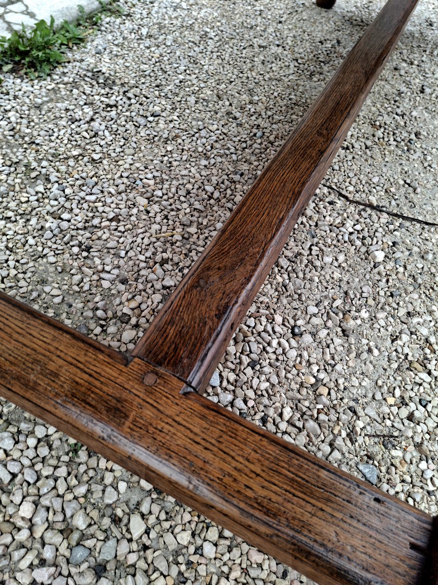 Antique Rustic Burgundian Farmhouse Table From The 18th Century-photo-3