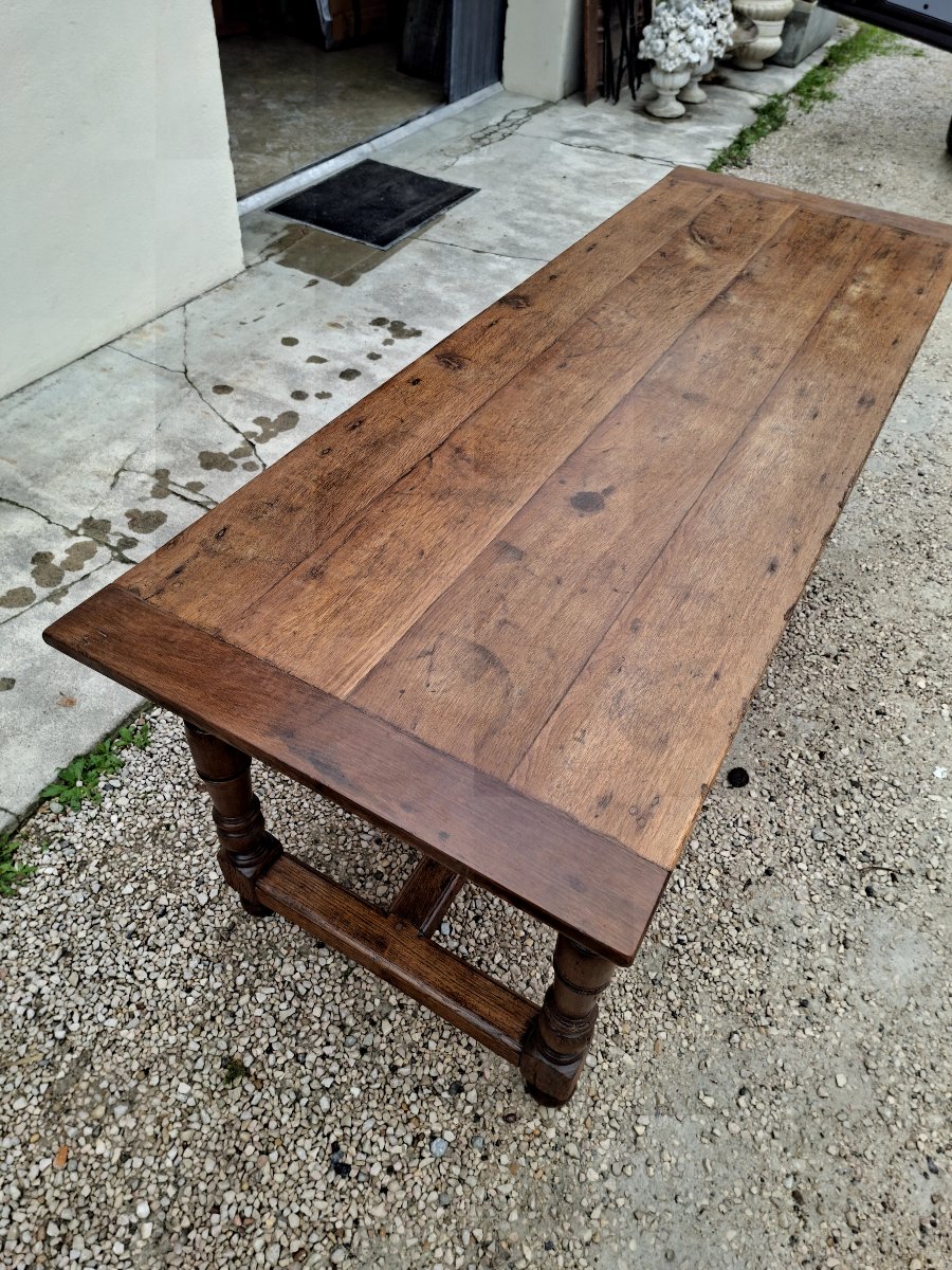 Antique Rustic Burgundian Farmhouse Table From The 18th Century-photo-4