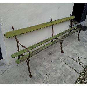 Large Cast-iron Garden Bench With Armrests 19th Century From Maison Bourgeoise