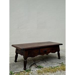 Rustic 19th Century Farmhouse Coffee Table In Solid Oak
