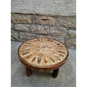 Roger Capron Herbier Coffee Table, Small Size