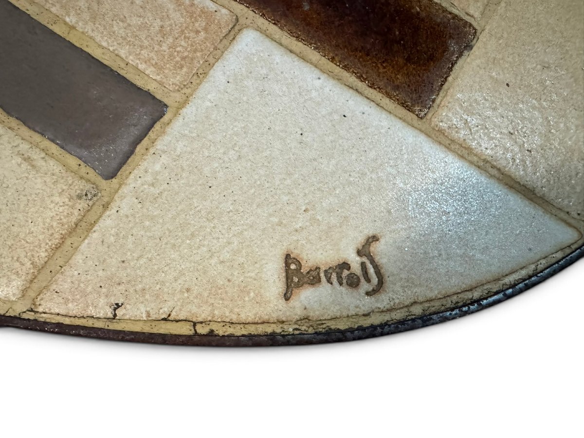 Table basse ovale en céramique par Emmanuel BARROIS-photo-2