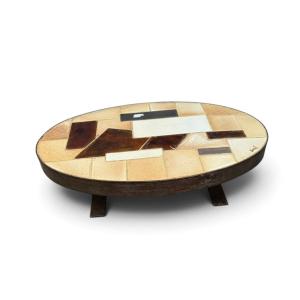 Oval Ceramic Coffee Table By Emmanuel Barrois