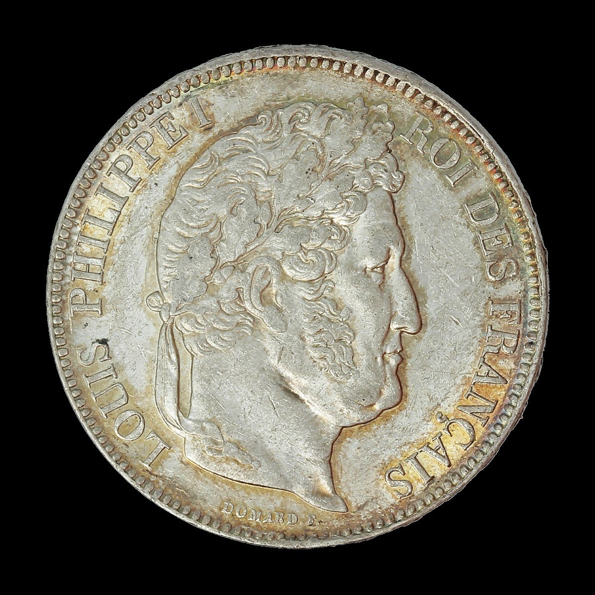 Ecu 5 Francs Louis Philippe Ier 2ème Type Domard - Tranche En Relief 1840