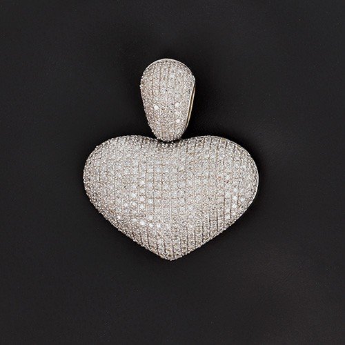 Important Heart Pendant Of More Than 4 Cts Of Diamonds Approximately - B10298