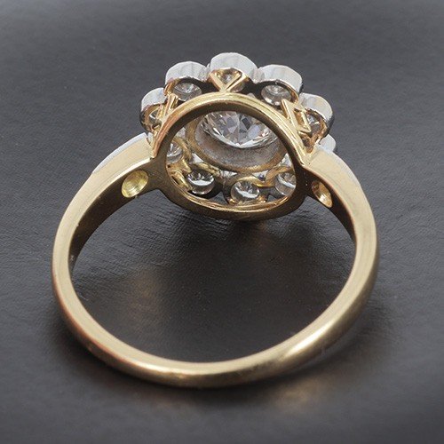 Bague Marguerite En Or Jaune 750 ‰  Et Diamants - B10324-photo-2