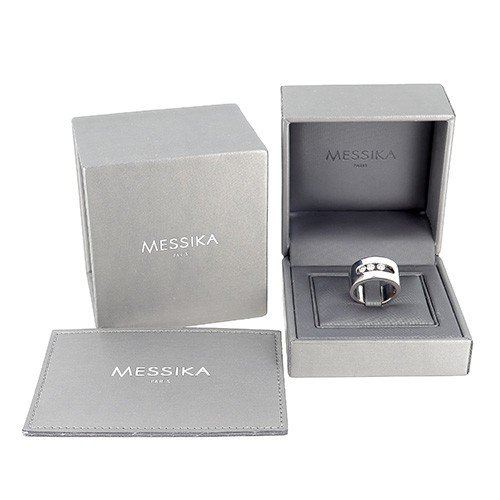 Bague  Signée Messika, Collection “move”, En Or Blanc 750‰ Ornée De 3 Diamants - B10345-photo-2